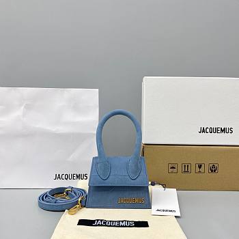 Jacquemus | Le Chiquito mini Frosted Blue Bag - 12 x 8 x 5cm