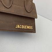 Jacquemus | Le Chiquito mini Crocodile dark brown Bag - 12 x 8 x 5cm - 3