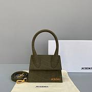 Jacquemus | Le Chiquito Small Crocodile Olive Green Bag - 18 x 15.5 x 8 cm - 1