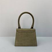 Jacquemus | Le Chiquito Small Crocodile Olive Green Bag - 18 x 15.5 x 8 cm - 6