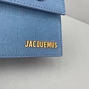 Jacquemus | Le Chiquito Small Crocodile Blue Bag - 18 x 15.5 x 8 cm - 6