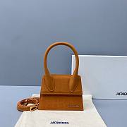 Jacquemus | Le Chiquito Small Crocodile Caramel Bag - 18 x 15.5 x 8 cm - 1