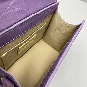 Jacquemus | Le Chiquito Small Crocodile Purple Bag - 18 x 15.5 x 8 cm - 3