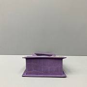 Jacquemus | Le Chiquito Small Crocodile Purple Bag - 18 x 15.5 x 8 cm - 4