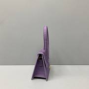 Jacquemus | Le Chiquito Small Crocodile Purple Bag - 18 x 15.5 x 8 cm - 5