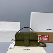 JACQUEMUS | Green Suede Le Bambino - 24 x 13 x 7 cm - 1