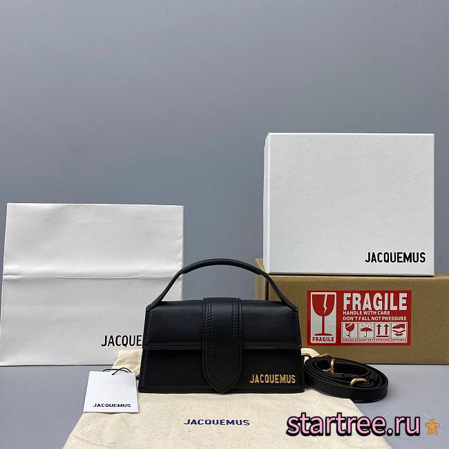JACQUEMUS | Bambino Small Black Bag - 300990 - 18 x 6 x 7 cm - 1