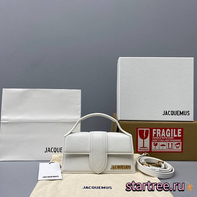 JACQUEMUS | Bambino Small White Bag - 300990 - 18 x 6 x 7 cm - 1