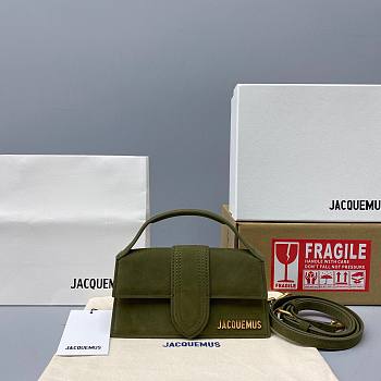 Jacquemus | Small Green Le Bambino Suede - 305580 - 18 x 6 x 7 cm