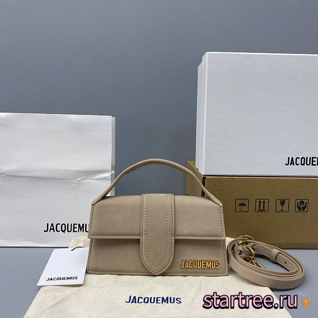 Jacquemus | Small Beige Le Bambino Suede - 305580 - 18 x 6 x 7 cm - 1