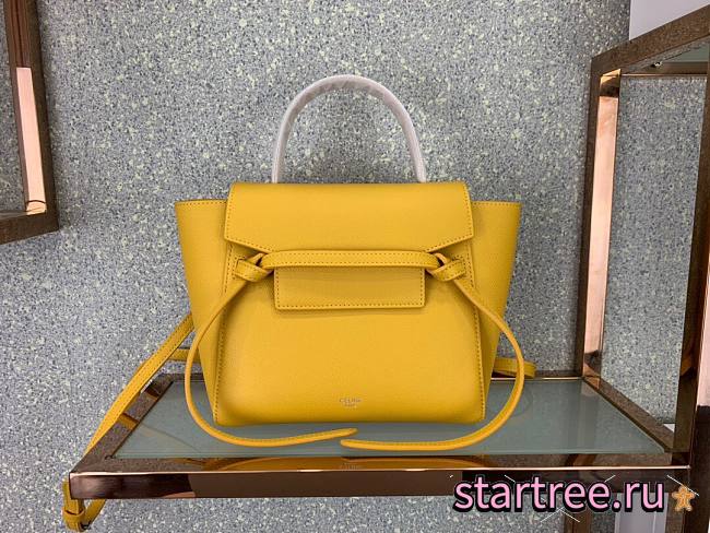 CELINE | Nano Belt Bag in Grain Calfskin Yellow - 189003 - 20 x 20 x 10 cm - 1