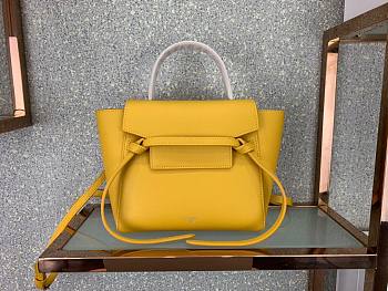 CELINE | Nano Belt Bag in Grain Calfskin Yellow - 189003 - 20 x 20 x 10 cm