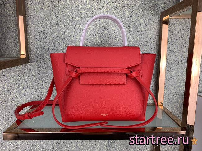 CELINE | Nano Belt Bag in Grain Calfskin Red - 189003 - 20 x 20 x 10 cm - 1