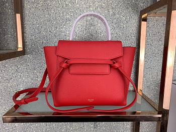 CELINE | Nano Belt Bag in Grain Calfskin Red - 189003 - 20 x 20 x 10 cm