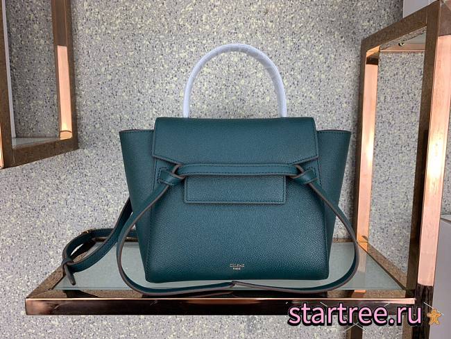 CELINE | Nano Belt Bag in Grain Calfskin Dark Green - 189003 - 20 x 20 x 10 cm - 1