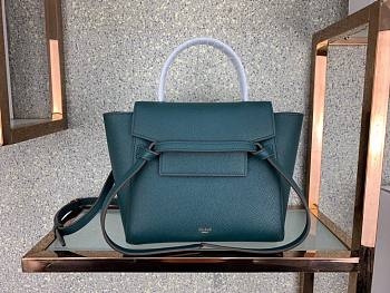 CELINE | Nano Belt Bag in Grain Calfskin Dark Green - 189003 - 20 x 20 x 10 cm