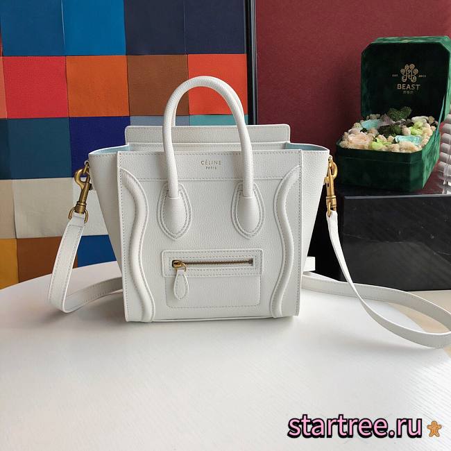 CELINE | Nano Luggage White Bag - 189243 - 20 x 20 x 10 cm - 1