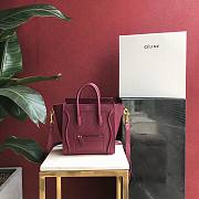 CELINE | Nano Luggage Red Wine Bag - 189243 - 20 x 20 x 10 cm - 1