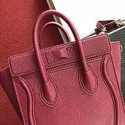 CELINE | Nano Luggage Red Wine Bag - 189243 - 20 x 20 x 10 cm - 2