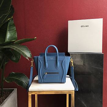 CELINE | Nano Luggage Red Cloud Blue Bag - 189243 - 20 x 20 x 10 cm