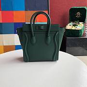 CELINE | Nano Luggage Dark Green Bag - 189243 - 20 x 20 x 10 cm - 3