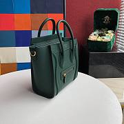 CELINE | Nano Luggage Dark Green Bag - 189243 - 20 x 20 x 10 cm - 4