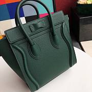 CELINE | Nano Luggage Dark Green Bag - 189243 - 20 x 20 x 10 cm - 5