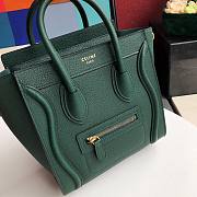 CELINE | Nano Luggage Dark Green Bag - 189243 - 20 x 20 x 10 cm - 6