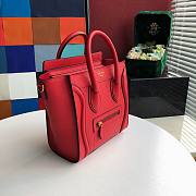 CELINE | Nano Luggage Red Bag - 189243 - 20 x 20 x 10 cm - 4