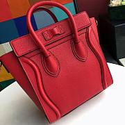 CELINE | Nano Luggage Red Bag - 189243 - 20 x 20 x 10 cm - 3