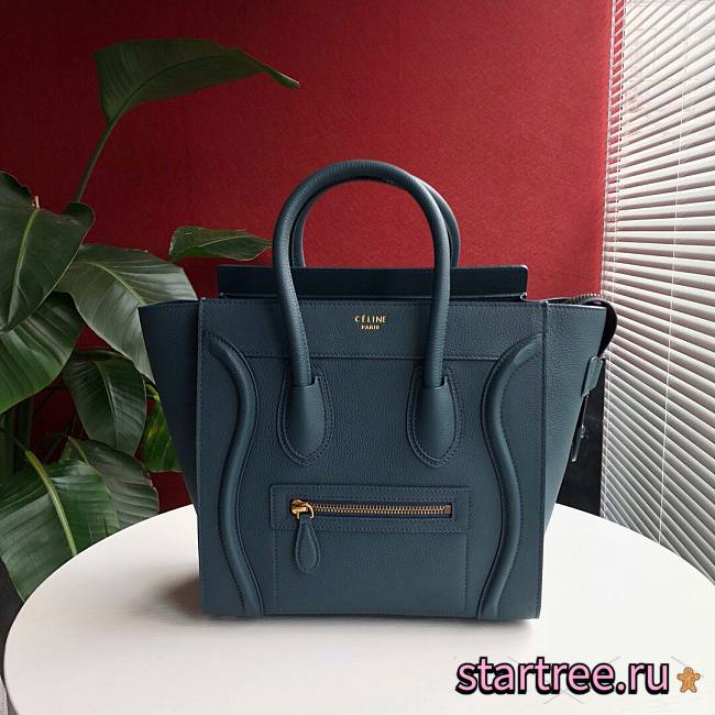 CELINE | MICRO Luggage Blue gray Bag - 189793 - 27 x 27 x 15 cm - 1