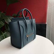 CELINE | MICRO Luggage Blue gray Bag - 189793 - 27 x 27 x 15 cm - 3