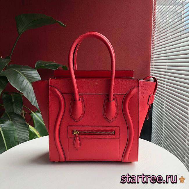 CELINE | MICRO Luggage Red Bag - 189793 - 27 x 27 x 15 cm - 1