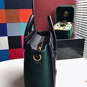 CELINE | Luggage Nano Black/Green & Suede Shoulder - 168243 - 20x20x10cm - 6