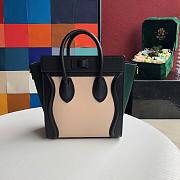CELINE | Luggage Nano Black/Green & Suede Shoulder - 168243 - 20x20x10cm - 4