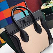 CELINE | Luggage Nano Black/Green & Suede Shoulder - 168243 - 20x20x10cm - 3