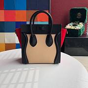 CELINE | Luggage Nano Black/Red & Suede Shoulder - 168243 - 20x20x10cm - 6