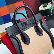 CELINE | Luggage Nano Black/Red & Suede Shoulder - 168243 - 20x20x10cm - 4