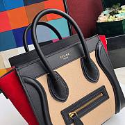 CELINE | Luggage Nano Black/Red & Suede Shoulder - 168243 - 20x20x10cm - 3