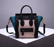 CELINE | Luggage Nano Black/Amazone & Suede Shoulder - 168243 - 20x20x10cm - 1