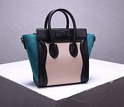 CELINE | Luggage Nano Black/Amazone & Suede Shoulder - 168243 - 20x20x10cm - 3