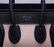 CELINE | Luggage Nano Black/Amazone & Suede Shoulder - 168243 - 20x20x10cm - 2