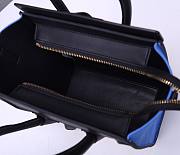 CELINE | Luggage Nano Black/Blue & Suede Shoulder - 168243 - 20x20x10cm - 6