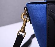 CELINE | Luggage Nano Black/Blue & Suede Shoulder - 168243 - 20x20x10cm - 5