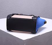 CELINE | Luggage Nano Black/Blue & Suede Shoulder - 168243 - 20x20x10cm - 4