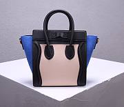 CELINE | Luggage Nano Black/Blue & Suede Shoulder - 168243 - 20x20x10cm - 3