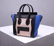 CELINE | Luggage Nano Black/Blue & Suede Shoulder - 168243 - 20x20x10cm - 2