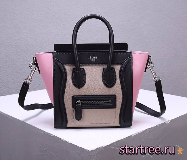 CELINE | Luggage Nano Black/Pink - 168243 - 20x20x10cm - 1