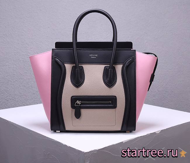 CELINE | Luggage Micro Black/Pink - 167793 - 27 x27 x 15 cm - 1