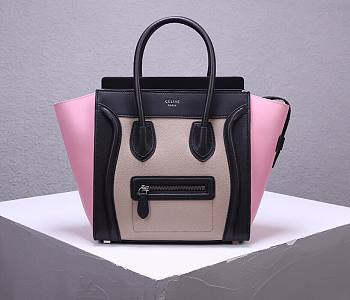 CELINE | Luggage Micro Black/Pink - 167793 - 27 x27 x 15 cm